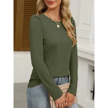 Trendy Women's Puff Long Sleeve Casual Blouse for All Occasions