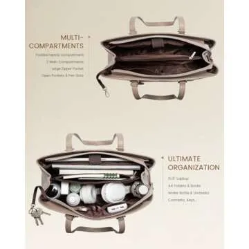 LOVEVOOK Stylish Teacher Tote Bag for Women - Spacious Work & Laptop Purse