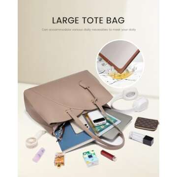 LOVEVOOK Teacher Tote for Women - Stylish Work & Laptop Bag