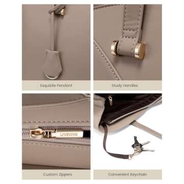 LOVEVOOK Teacher Tote for Women - Stylish Work & Laptop Bag