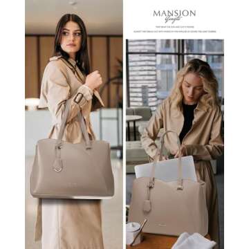 LOVEVOOK Teacher Tote for Women - Stylish Work & Laptop Bag