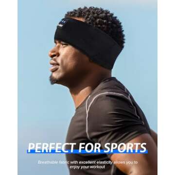 LC-dolida Headband Headphones Bluetooth Headband, Sleep Headphones Wireless Bluetooth with Ultra-Thin HD Stereo Speaker, Sleep Headband Earphones for Workout Yoga Insomnia Meditation Gifts