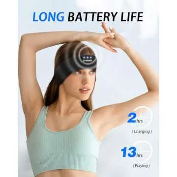 LC-dolida Headband Headphones Bluetooth Headband, Sleep Headphones Wireless Bluetooth with Ultra-Thin HD Stereo Speaker, Sleep Headband Earphones for Workout Yoga Insomnia Meditation Gifts