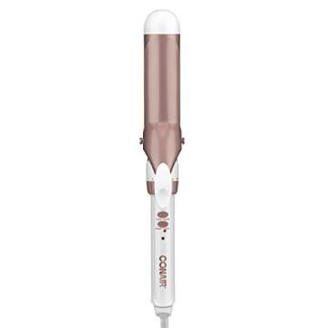 Conair Double Ceramic 1 1/2-Inch Curling Iron, 1 ½ inch Barrel Produces Soft Waves – for use on M...