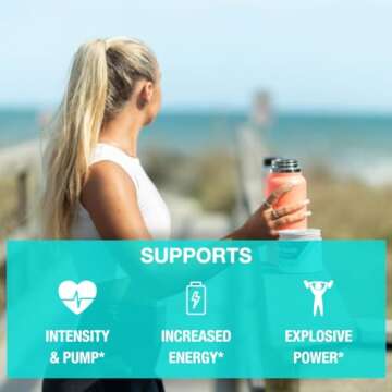 Honey Badger Pre Workout Powder, Keto Vegan Preworkout for Men & Women with Vitamin C for Immune Support, Beta Alanine & Caffeine, Sugar Free Natural Energy Supplement, Tropical Punch, 30 Servings