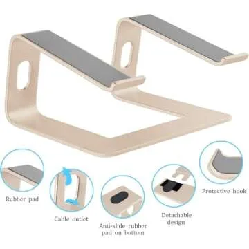 Orionstar Aluminum Laptop Riser for Mac 10-15.6 Inch