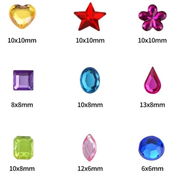 900pcs JPSOR Rhinestones for Crafting & Decorations