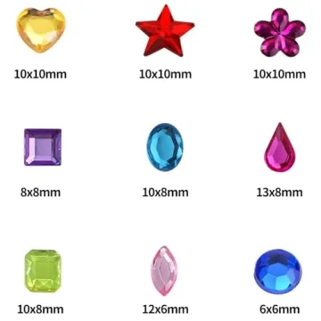 900pcs JPSOR Rhinestones for Crafting & Decorations
