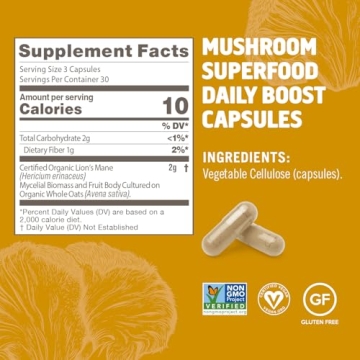 Get Focus & Memory Support with Lion's Mane Capsules