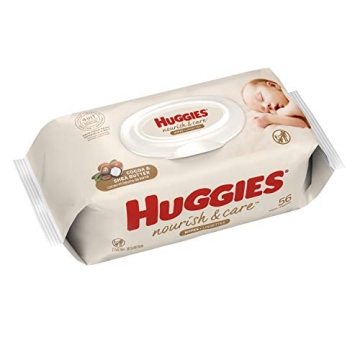 Huggies Nourish & Care Baby Wipes - Soft, Scented & Thick, 56 Count