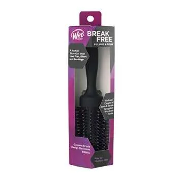 Wet Brush Volumizing Round Brush for Fine to Medium Hair - Salon Blow-Out, Less Pain & Breakage, Lightweight Boar Bristle Detangles & Removes Knots