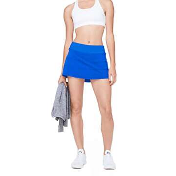 MCEDAR Athletic Tennis Golf Skorts Skirts for Women with Pocket Workout Running Sports Pleated Skirts Casual 01DQ-Royal Blue/6