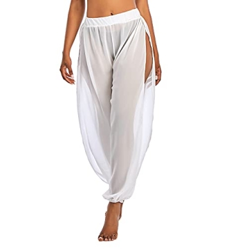 Stylish Women Cover Ups for Swimwear - Sheer Mesh Pants