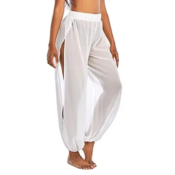 Stylish Women Cover Ups for Swimwear - Sheer Mesh Pants