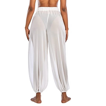 Stylish Women Cover Ups for Swimwear - Sheer Mesh Pants