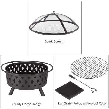32-Inch Outdoor Fire Pit Set - Perfect for Gatherings