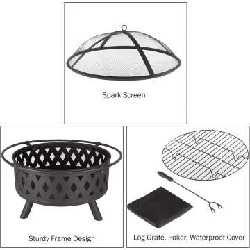 32-Inch Outdoor Fire Pit Set - Perfect for Gatherings