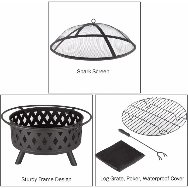 32-Inch Outdoor Fire Pit Set - Perfect for Gatherings