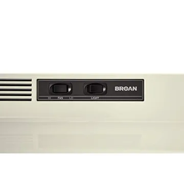 Broan-NuTone 413602 Ductless Range Hood Insert with Light and 2-Speed Exhaust Fan - 36" Bisque White
