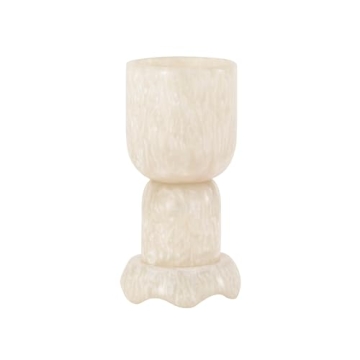 Elegant Tov Furniture Platform Tan Swirl Resin Kiddush Cup for Special Occasions