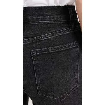 FRAME Women's Le Slim Palazzo Jeans, Hutchinson, Black, 24