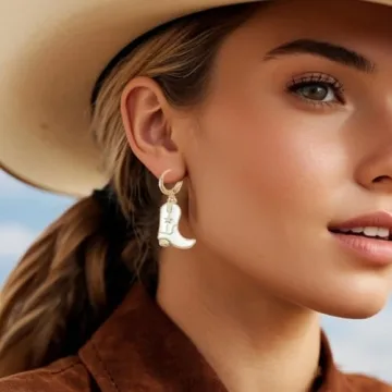 Stylish MOEPAPA Cowgirl Boot Earrings for Fashion Lovers