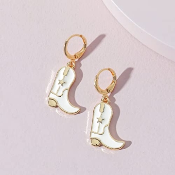 Stylish MOEPAPA Cowgirl Boot Earrings for Fashion Lovers