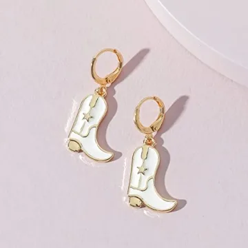 Stylish MOEPAPA Cowgirl Boot Earrings for Fashion Lovers