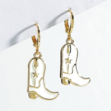 Stylish MOEPAPA Cowgirl Boot Earrings for Fashion Lovers