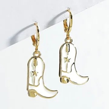 Stylish MOEPAPA Cowgirl Boot Earrings for Fashion Lovers