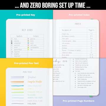 B5 Bullet Journal with Thick Bleedproof Paper for Creativity