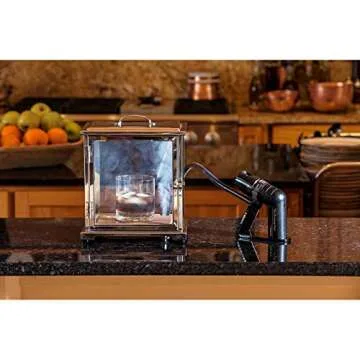 Crafthouse by Fortessa Professional Barware by Charles Joly Stainless Steel and Glass Smoking Box with Handheld Smoker for Cocktail/Beverage/Cheese/Food, Clear/Black