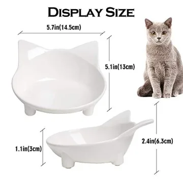 Rapsrk Cat Food Bowl - Non-Toxic, Anti-Skid, Dishwasher Safe