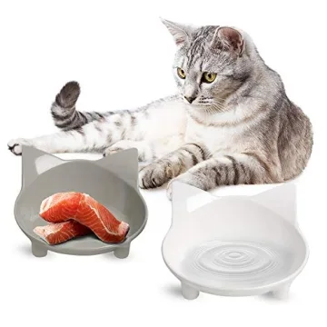 Rapsrk Cat Food Bowl - Non-Toxic, Anti-Skid, Dishwasher Safe