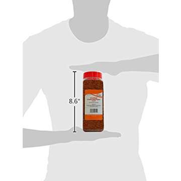 Double Cut Crushed Red Pepper - 12 oz. - Virtually No Seeds - Red Pepper Flakes - Medium Hot Spice - Great Foodie Gift