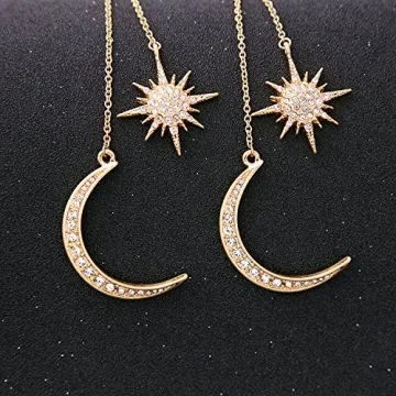 Stunning Sun Moon Stars Drop Earrings for Women