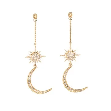 Stunning Sun Moon Stars Drop Earrings for Women