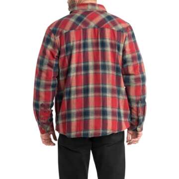 Legendary Whitetails Archer Flannel Thermal Lined Shirt Jacket for Men, Quilted Insulated Work Outer...