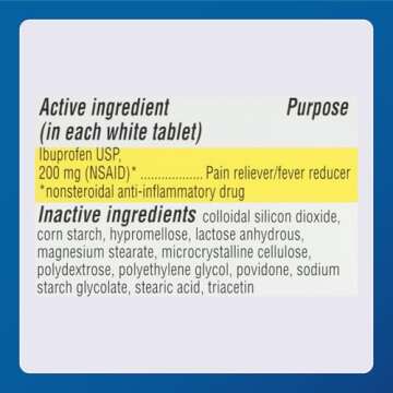 Major Dye-Free Ibuprofen Tablets 200 mg - Helps Temporarily Reduce Fevers - Offers Pain Relief - 100 Tablets