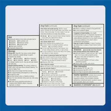 Major Dye-Free Ibuprofen Tablets 200 mg - Helps Temporarily Reduce Fevers - Offers Pain Relief - 100 Tablets