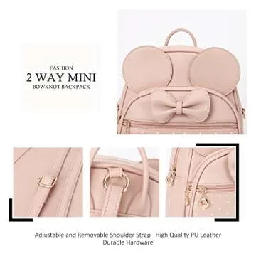 KL928 Polka Dot Mini Backpack for Girls & Women