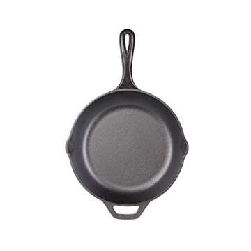 Lodge Chef Collection 10 Inch Cast Iron Chef Style Skillet. Seasoned and Ready for the Stove, Grill or Campfire. Made from Quality Materials for a Lifetime of Sautéing, Baking, Frying and Grilling