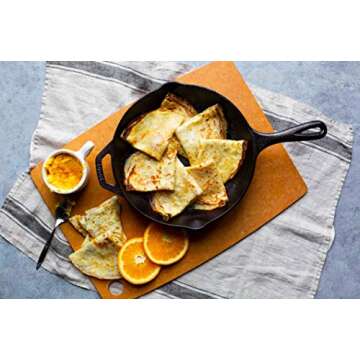 Lodge Chef Collection 10 Inch Cast Iron Chef Style Skillet. Seasoned and Ready for the Stove, Grill or Campfire. Made from Quality Materials for a Lifetime of Sautéing, Baking, Frying and Grilling