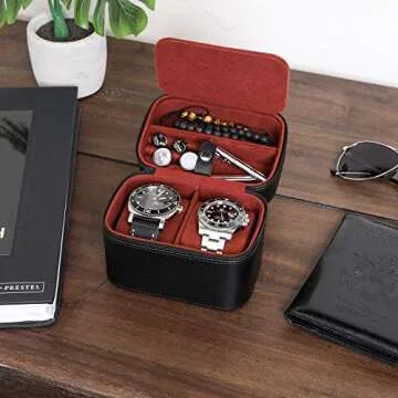 ROTHWELL 2 Watch Travel Case - Stylish & Durable Protection