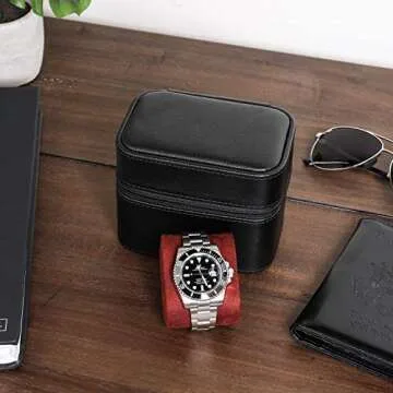 ROTHWELL 2 Watch Travel Case - Stylish & Durable Protection