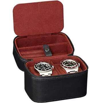 ROTHWELL 2 Watch Travel Case - Stylish & Durable Protection