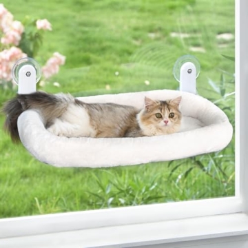 Zoratoo Cat Window Perch - Durable Cordless Cat Hammock with Cozy Cover