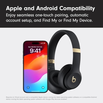 Beats Solo 4 Wireless Bluetooth Headphones - Black & Gold