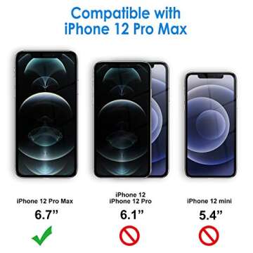 JETech iPhone 12 Pro Max Case - Clear, Shockproof Design