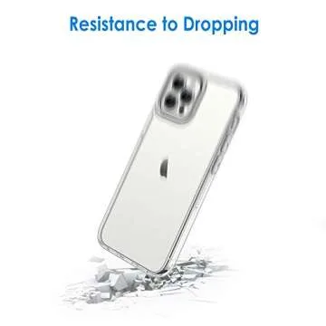 JETech iPhone 12 Pro Max Case - Clear, Shockproof Design